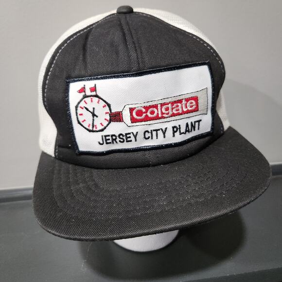 VTG Colgate Jersey City Plant Toothpaste Trucker Mesh Snapback Hat Cap - Picture 2 of 15